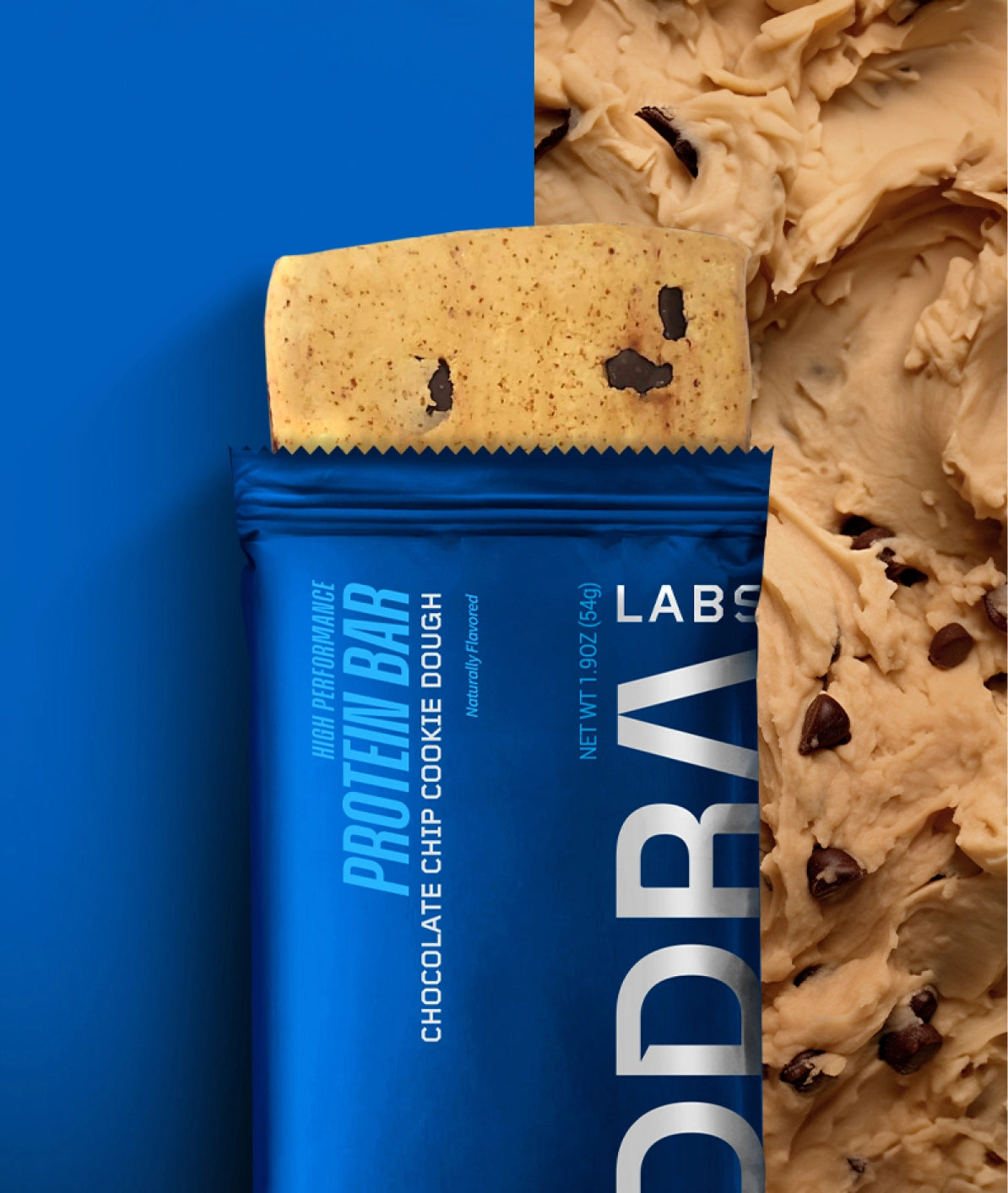 Addra Labs Chocolate Chip Cookie Dough Protein Bar Close Up